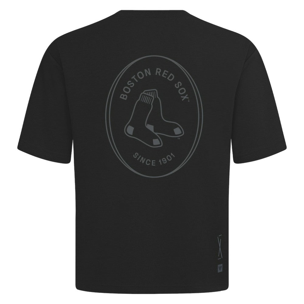 Boston Red Sox Levelwear Register Oversized Luxe Signature Knit T-Shirt Outlet