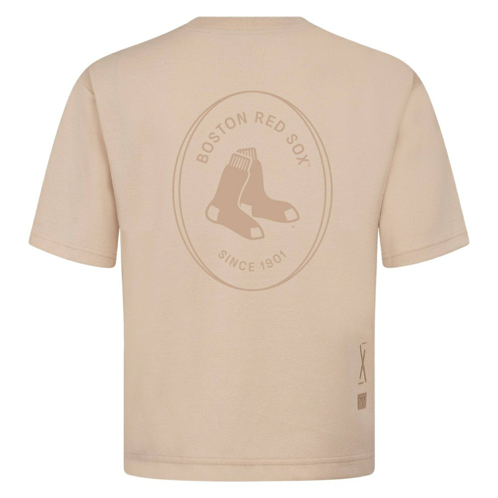 Boston Red Sox Levelwear Register Oversized Luxe Signature Knit T-Shirt Discount