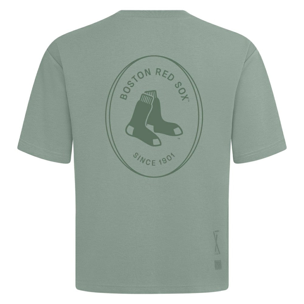 Boston Red Sox Levelwear Register Oversized Luxe Signature Knit T-Shirt Sale