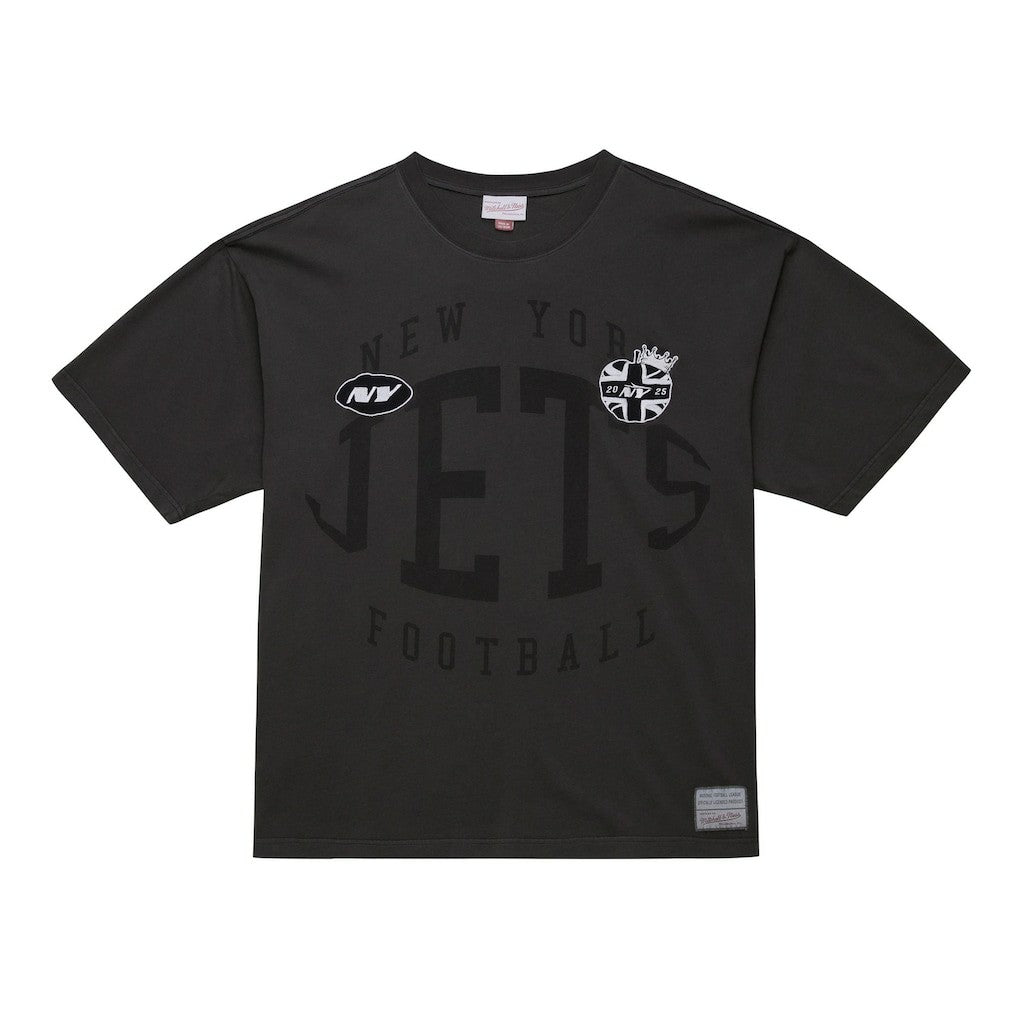 New York Jets Jets In London Downtown Collection Premium T-Shirt - Black - Mitchell & Ness