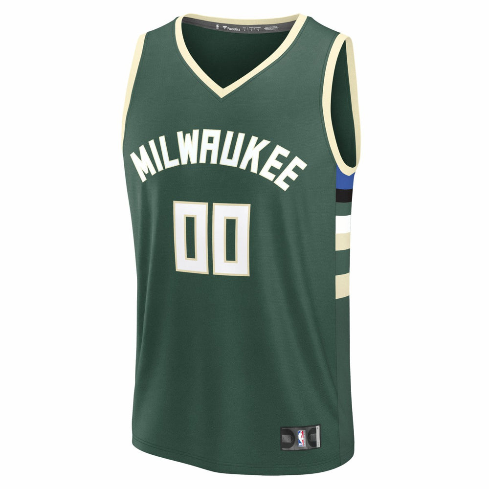 Fanatics Milwaukee Bucks Fast Break Custom Jersey Icon Edition Green