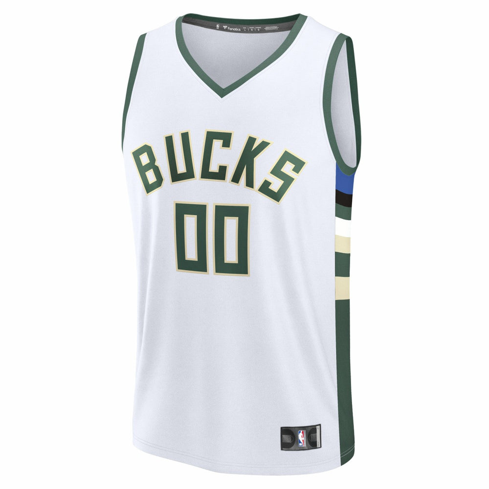 Fanatics Milwaukee Bucks Fast Break Custom Jersey Association Edition White