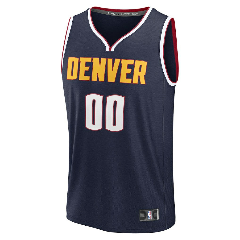 Fanatics Denver Nuggets Youth Fast Break Custom Replica Jersey Navy Icon Edition