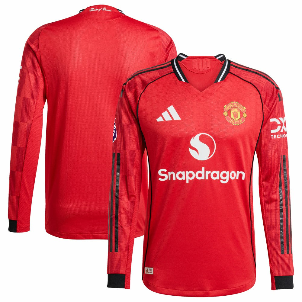 Adidas - Manchester United Home 2025/26 Player Long Sleeve Jersey - Red