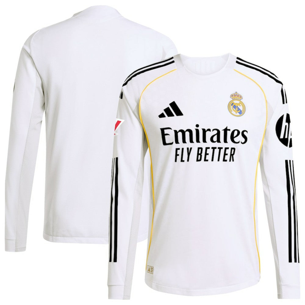 Adidas - Real Madrid 2025/26 Home Long Sleeve Jersey - White