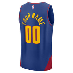 Fanatics Denver Nuggets Youth Fast Break Custom Replica Jersey Blue Statement Edition