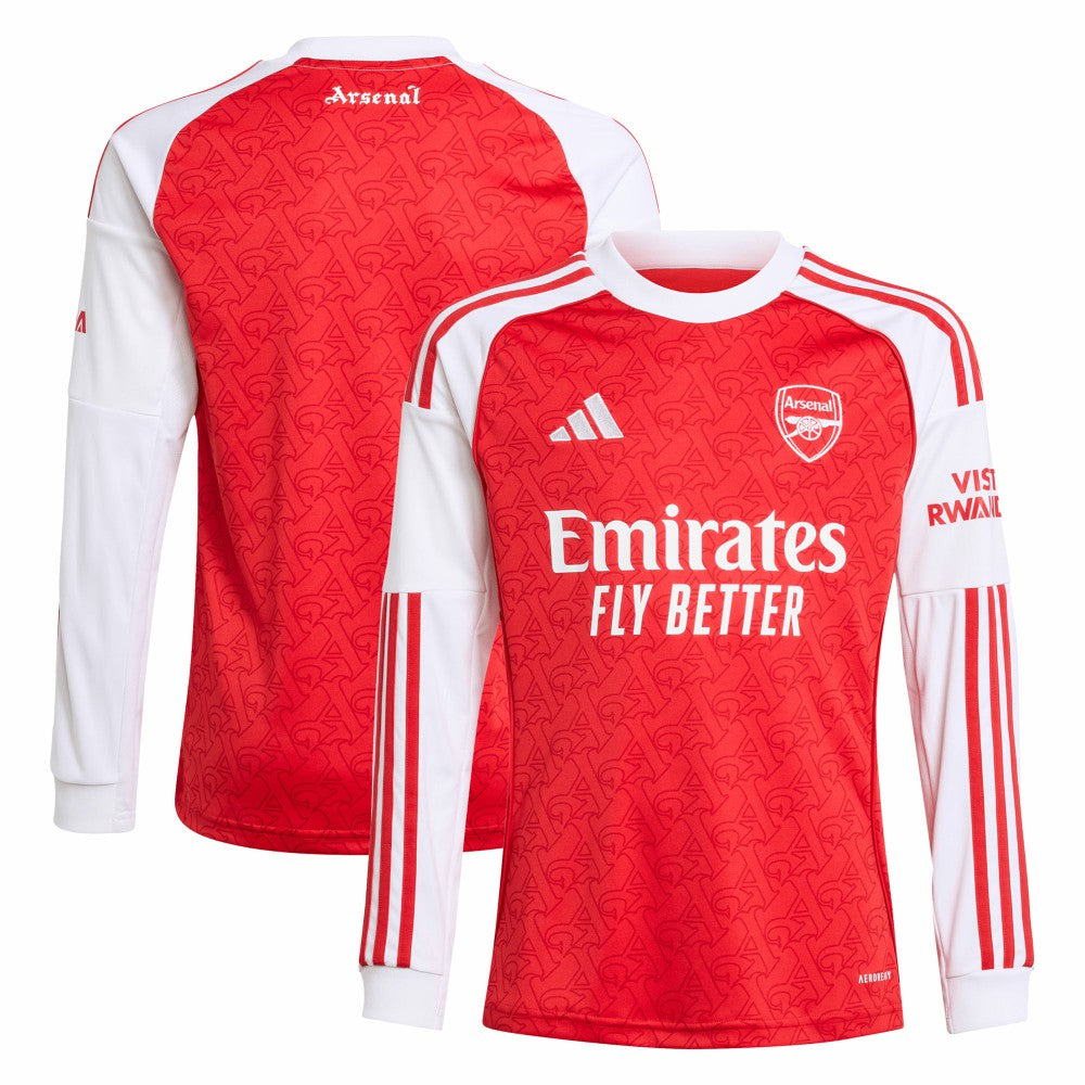 Adidas - Arsenal Youth 2025/26 Home Replica Long Sleeve Jersey - Red