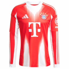 Adidas - Bayern Munich 2025/26 Home Replica Long Sleeve Jersey - Red