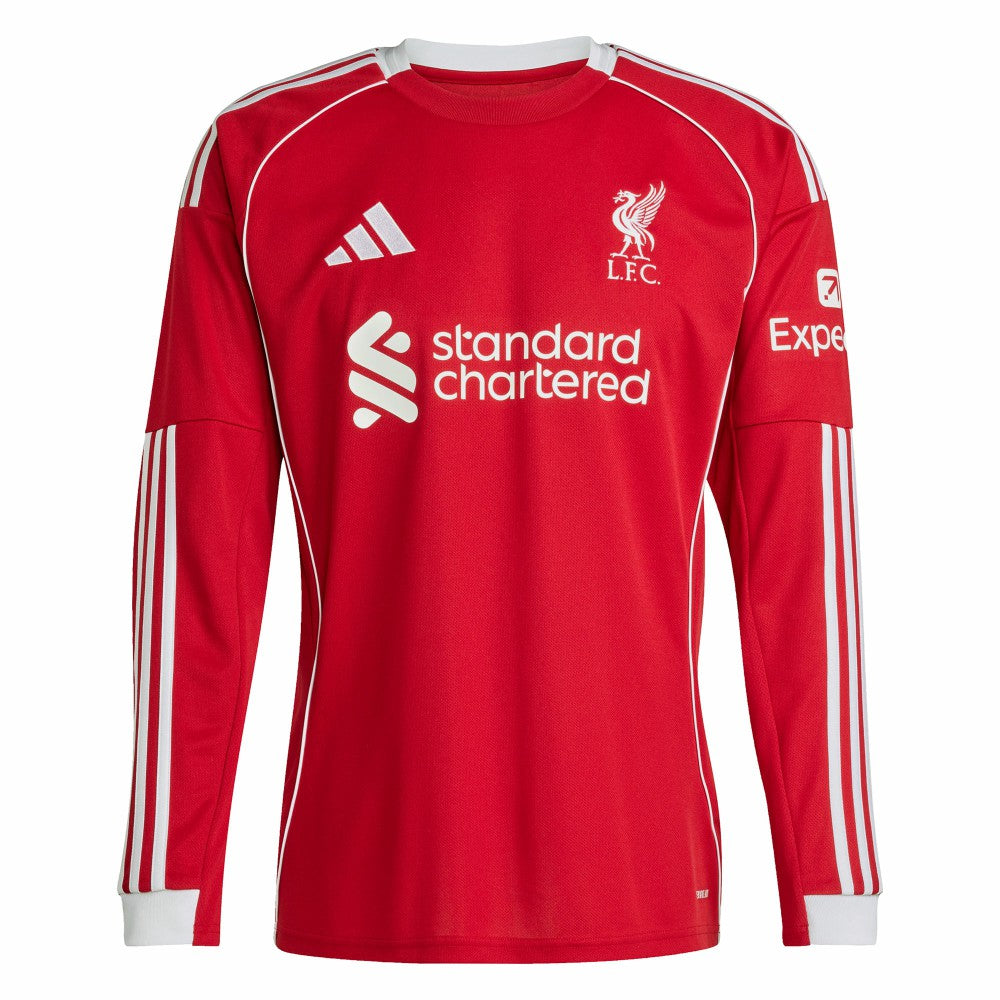 Adidas - Liverpool 2025/26 Home Replica Long Sleeve Jersey - Red