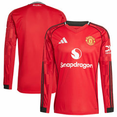 Adidas - Manchester United Home 2025/26 Replica Long Sleeve Jersey - Red