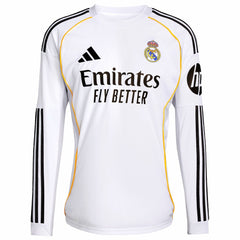 Adidas - Real Madrid 2025/26 Home Replica Long Sleeve Jersey - White