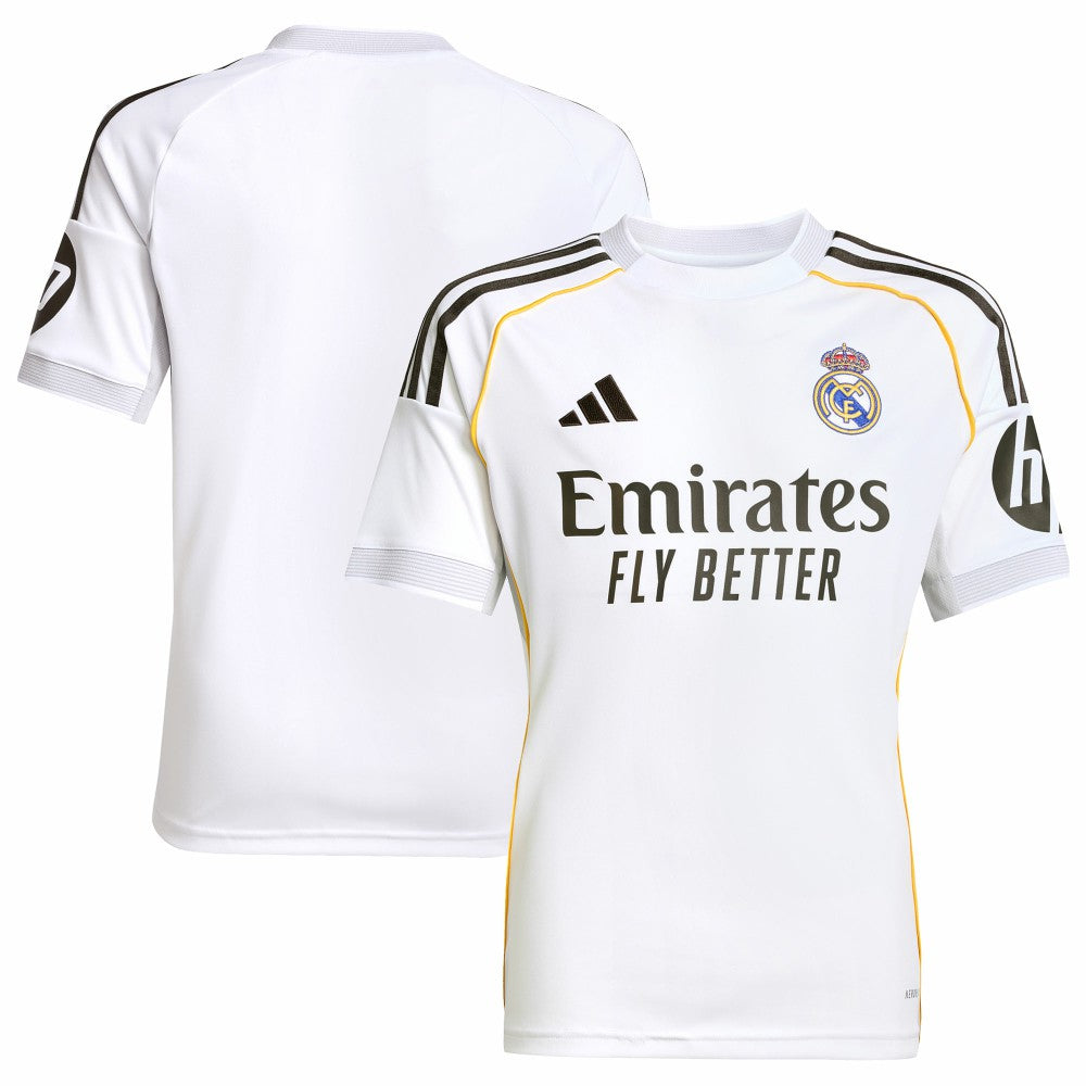 Adidas - Real Madrid Youth 2025/26 Home Replica Jersey - White