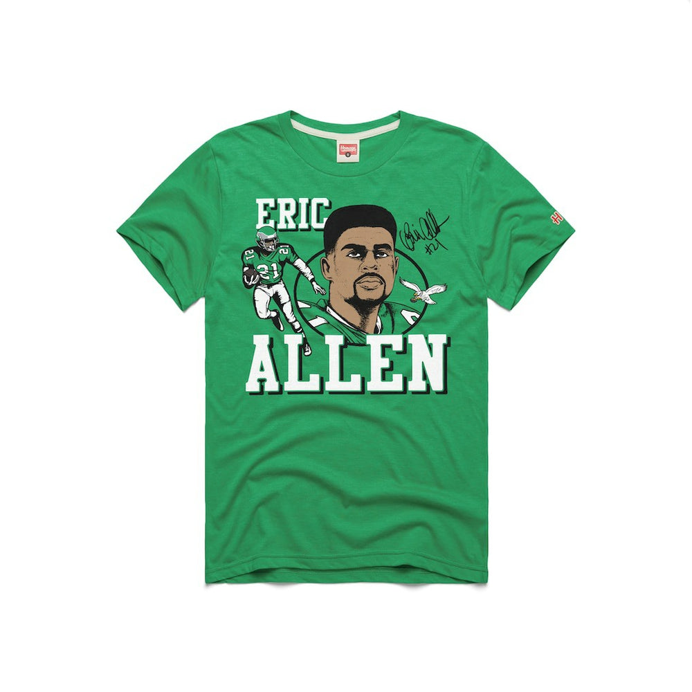 Eric Allen Philadelphia Eagles Homage Unisex HOF Player Graphic Tri-Blend T-Shirt - Kelly Green - NFL