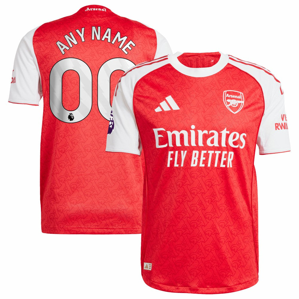 Adidas - Arsenal 2025/26 Home Custom Jersey - Red