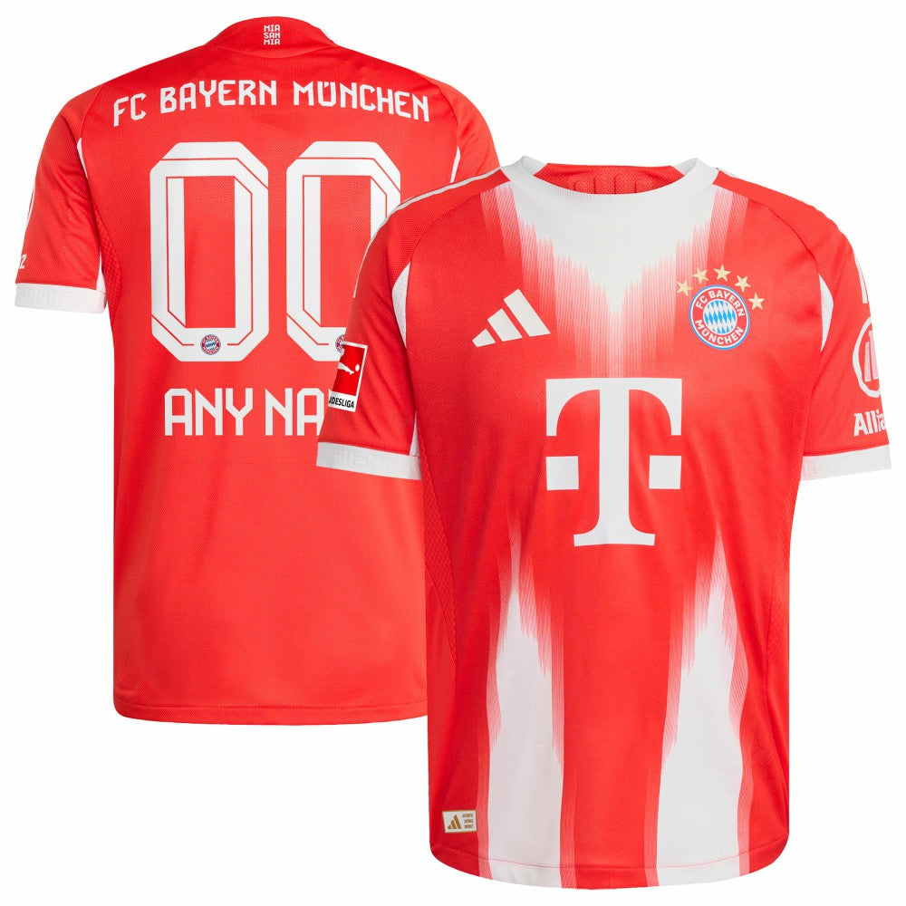 Adidas - Bayern Munich 2025/26 Home Custom Jersey - Red