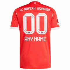 Adidas - Bayern Munich 2025/26 Home Custom Jersey - Red