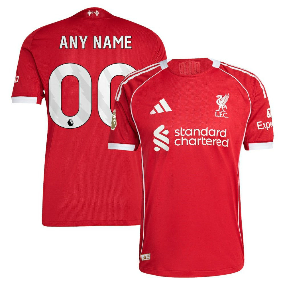 Adidas - Liverpool 2025/26 Home Custom Jersey - Red