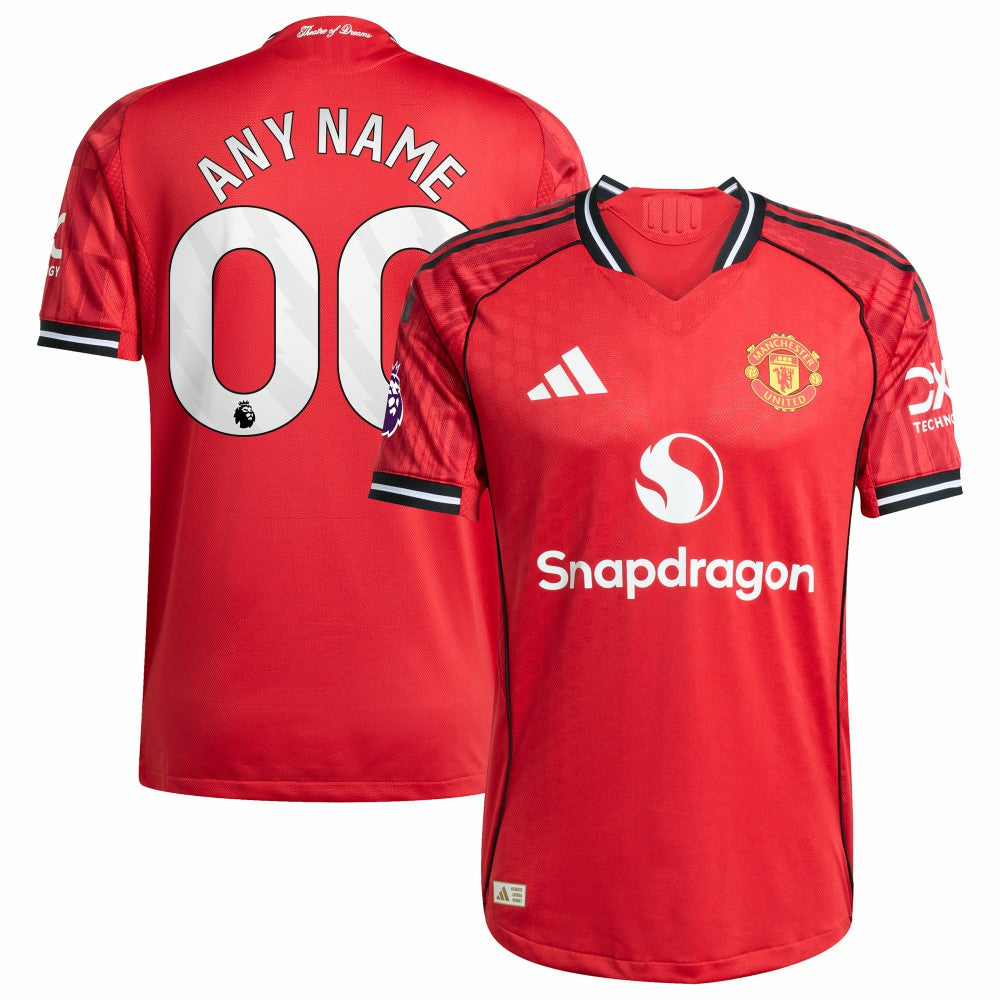 Adidas - Manchester United Home 2025/26 Custom Jersey - Red