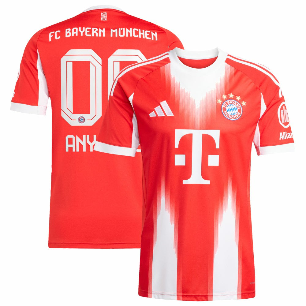 Adidas - Bayern Munich 2025/26 Home Replica Custom Jersey - Red