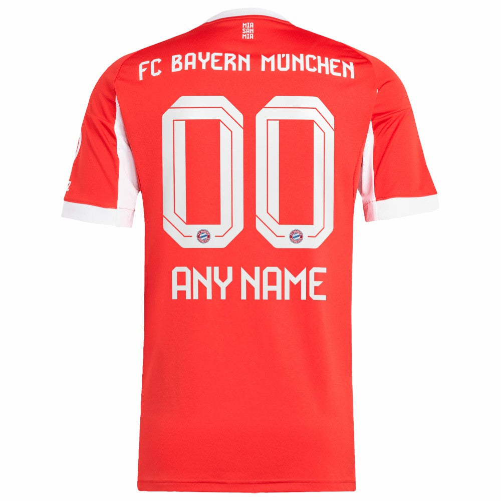 Adidas - Bayern Munich 2025/26 Home Replica Custom Jersey - Red