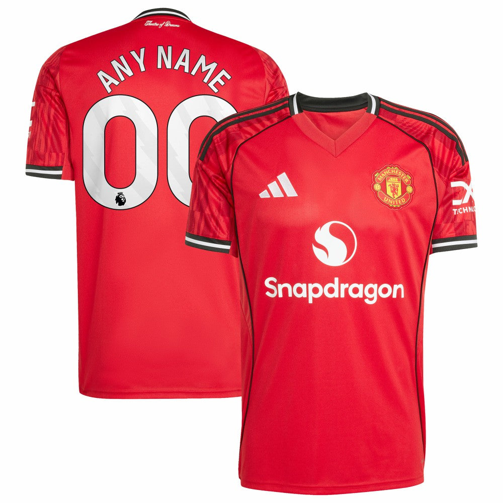 Adidas - Manchester United Home 2025/26 Custom Replica Jersey - Red