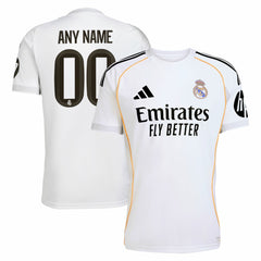 Adidas - Real Madrid 2025/26 Home Replica Custom Jersey - White