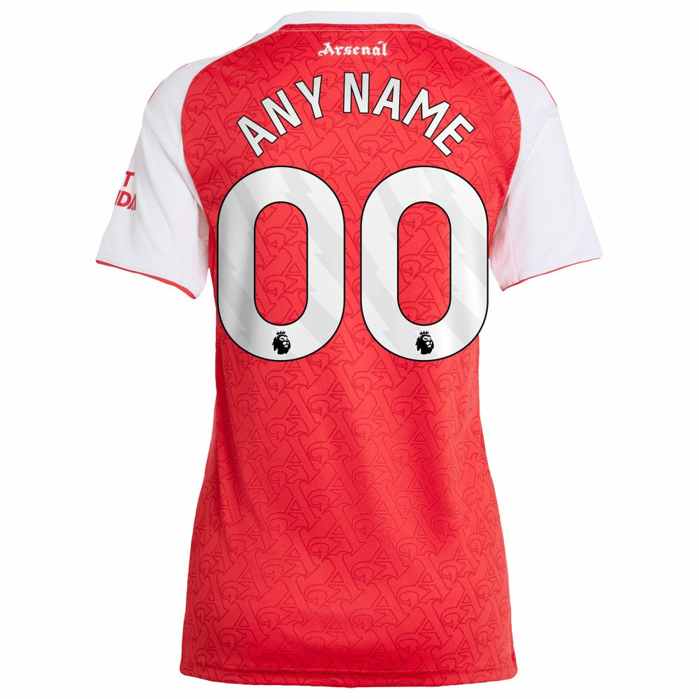 Adidas - Arsenal Women's 2025/26 Home Replica Custom Jersey - Red