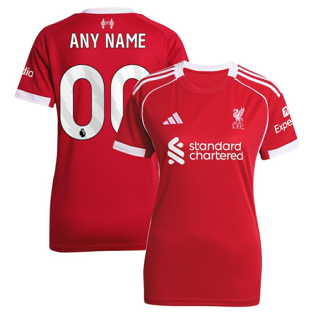 Adidas - Liverpool Women's 2025/26 Home Custom Replica Jersey - Red