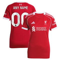 Adidas - Liverpool Women's 2025/26 Home Custom Replica Jersey - Red
