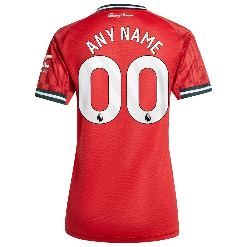 Adidas - Manchester United Women's Home 2025/26 Custom Replica Jersey - Red