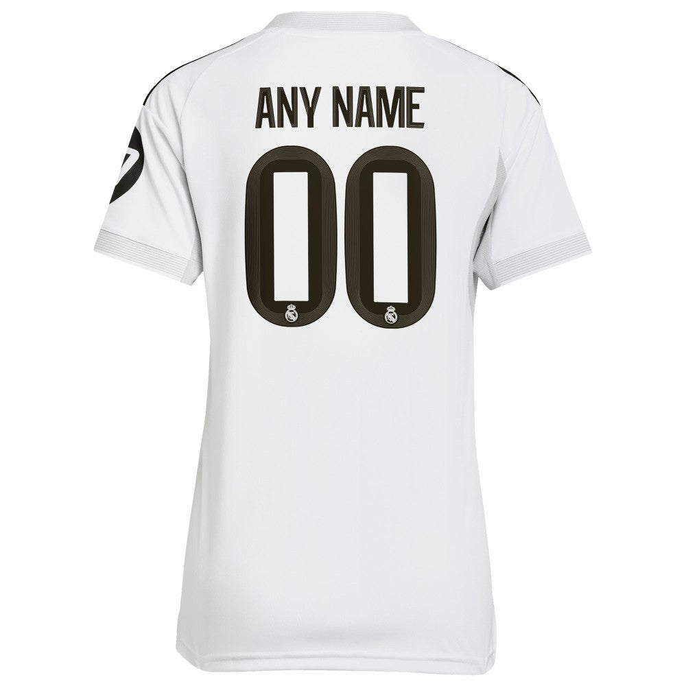 Adidas - Real Madrid Women's 2025/26 Home Replica Custom Jersey - White