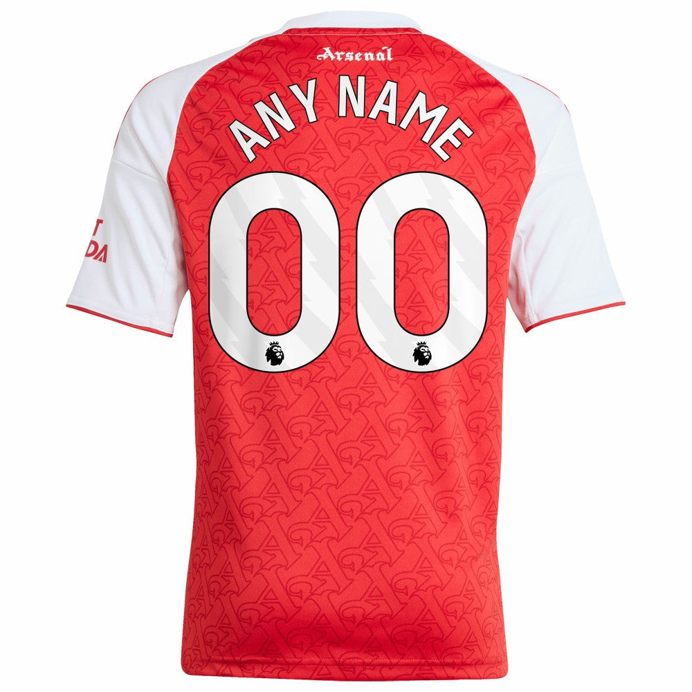 Adidas - Arsenal Youth 2025/26 Home Replica Custom Jersey - Red