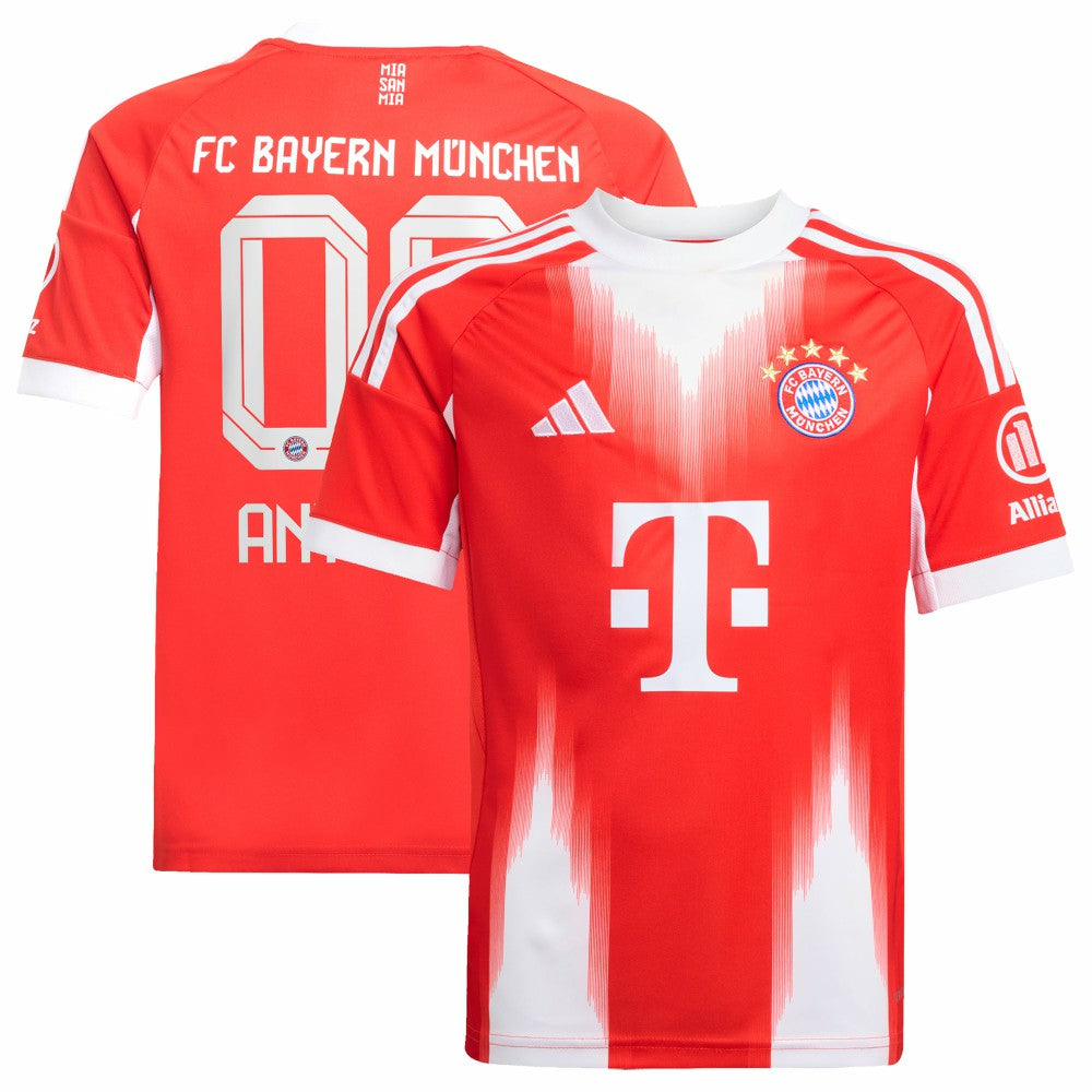 Adidas - Bayern Munich Youth 2025/26 Home Replica Custom Jersey - Red