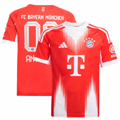Adidas - Bayern Munich Youth 2025/26 Home Replica Custom Jersey - Red