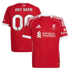 Adidas - Liverpool Youth 2025/26 Home Custom Replica Jersey - Red