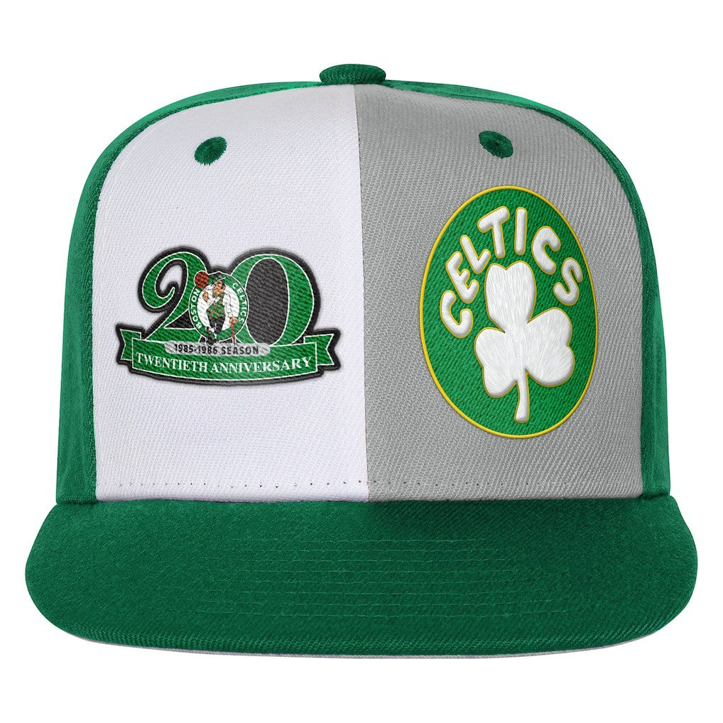 Mitchell & Ness Boston Celtics Youth Anniversary Duo Front Snapback Hat Kelly Green