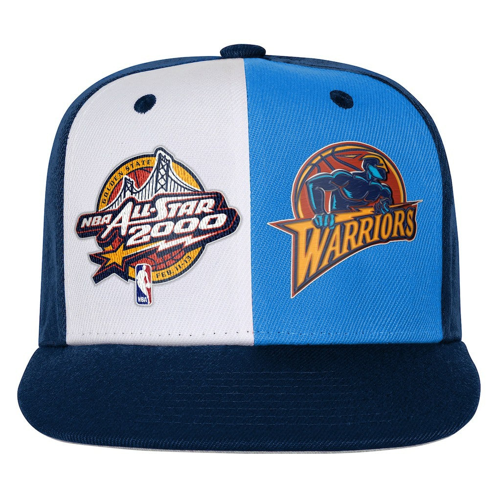 Mitchell & Ness Golden State Warriors Youth 2000 All-Star Game Duo Front Snapback Hat Navy