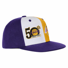Mitchell & Ness Los Angeles Lakers Youth 50th Anniversary Duo Front Snapback Hat Purple