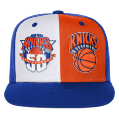 Mitchell & Ness New York Knicks Youth 50th Anniversary Duo Front Snapback Hat Blue