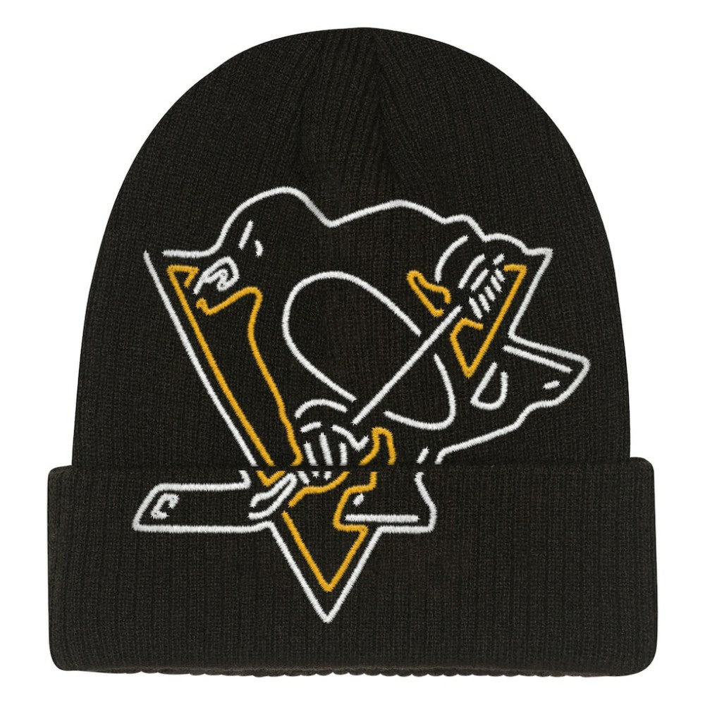 Pittsburgh Penguins Mitchell & Ness Youth Neon Line Lights Cuffed Knit Hat - Black | NHL on sale