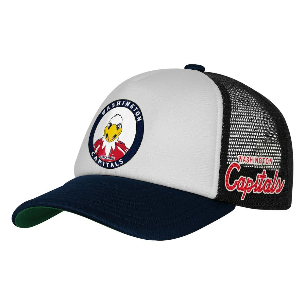 Washington Capitals Mitchell & Ness Youth Mascot Adjustable Trucker Hat - White | NHL sale