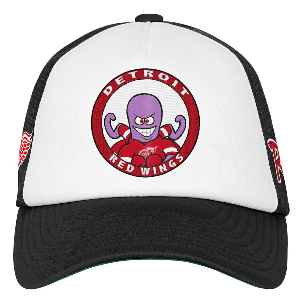 Detroit Red Wings Mitchell & Ness Youth Mascot Adjustable Trucker Hat - White | NHL Lifestyle