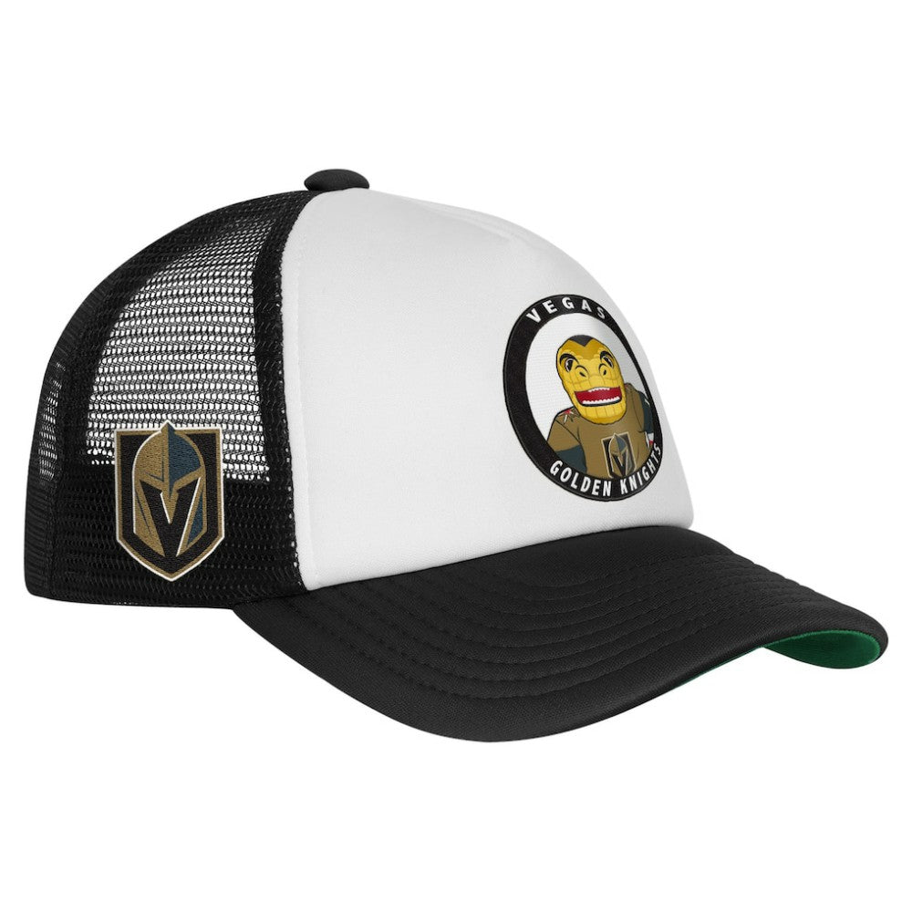 Vegas Golden Knights Mitchell & Ness Youth Mascot Adjustable Trucker Hat - White | NHL discount