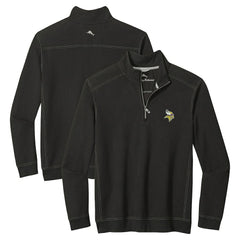 Minnesota Vikings Big & Tall Montego Bay Half-Zip Pullover - Black - Tommy Bahama
