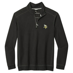 Minnesota Vikings Big & Tall Montego Bay Half-Zip Pullover - Black - Tommy Bahama