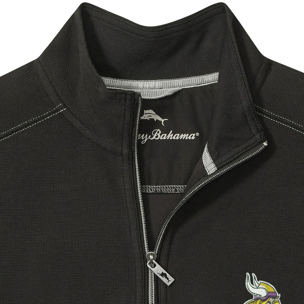 Minnesota Vikings Big & Tall Montego Bay Half-Zip Pullover - Black - Tommy Bahama