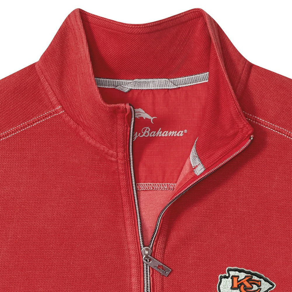 Kansas City Chiefs Big & Tall Montego Bay Half-Zip Pullover - Red - Tommy Bahama