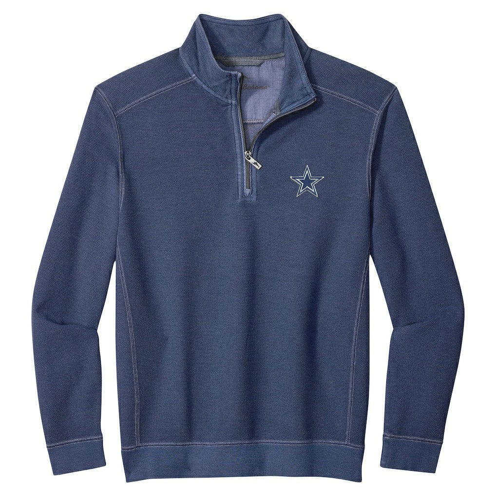 Dallas Cowboys Big & Tall Montego Bay Half-Zip Pullover - Navy - Tommy Bahama