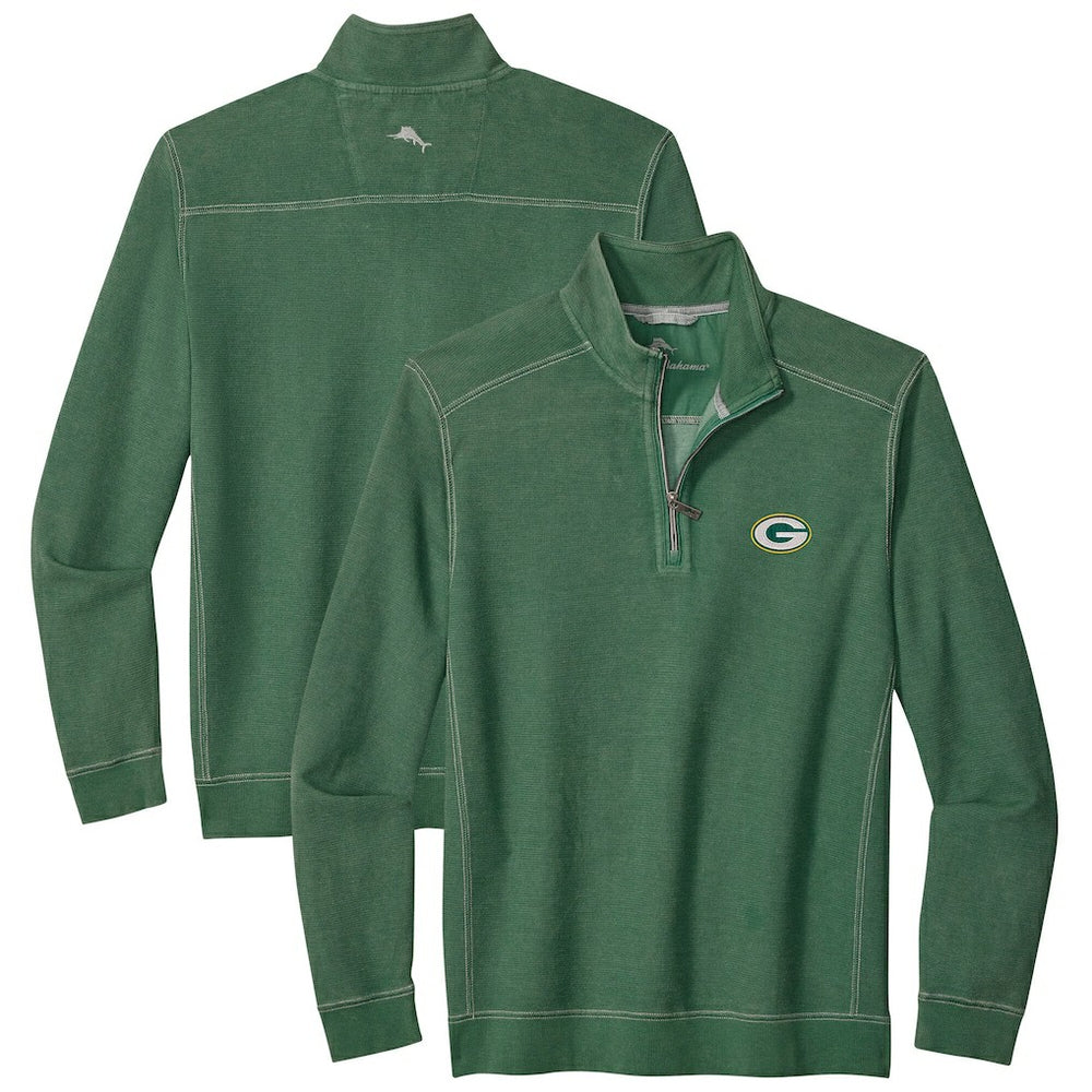 Green Bay Packers Big & Tall Montego Bay Half-Zip Pullover - Green - Tommy Bahama