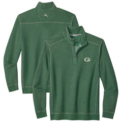 Green Bay Packers Big & Tall Montego Bay Half-Zip Pullover - Green - Tommy Bahama